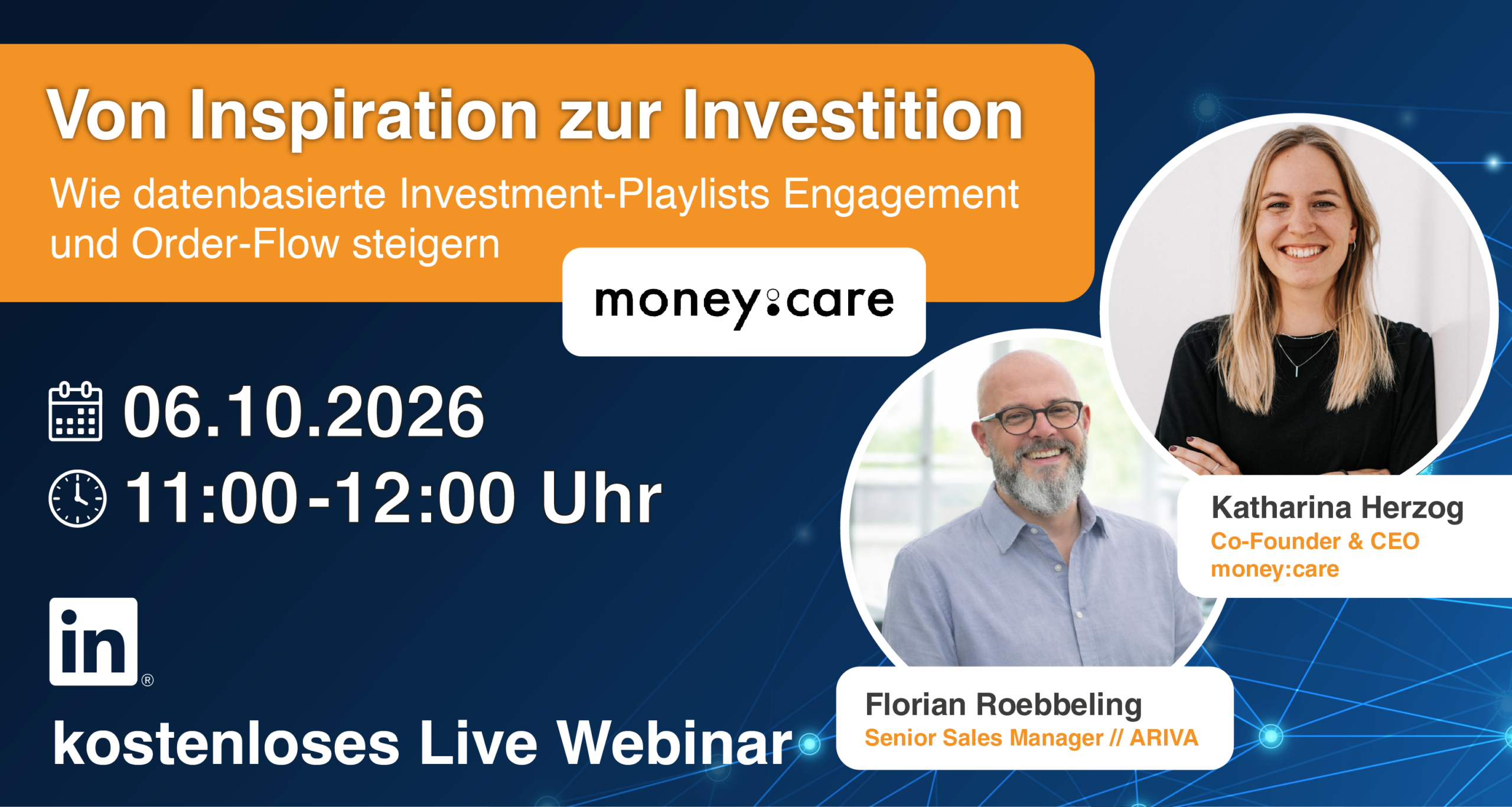 Von Inspiration zur Investition: ARIVA Live-Webinar mit money:care