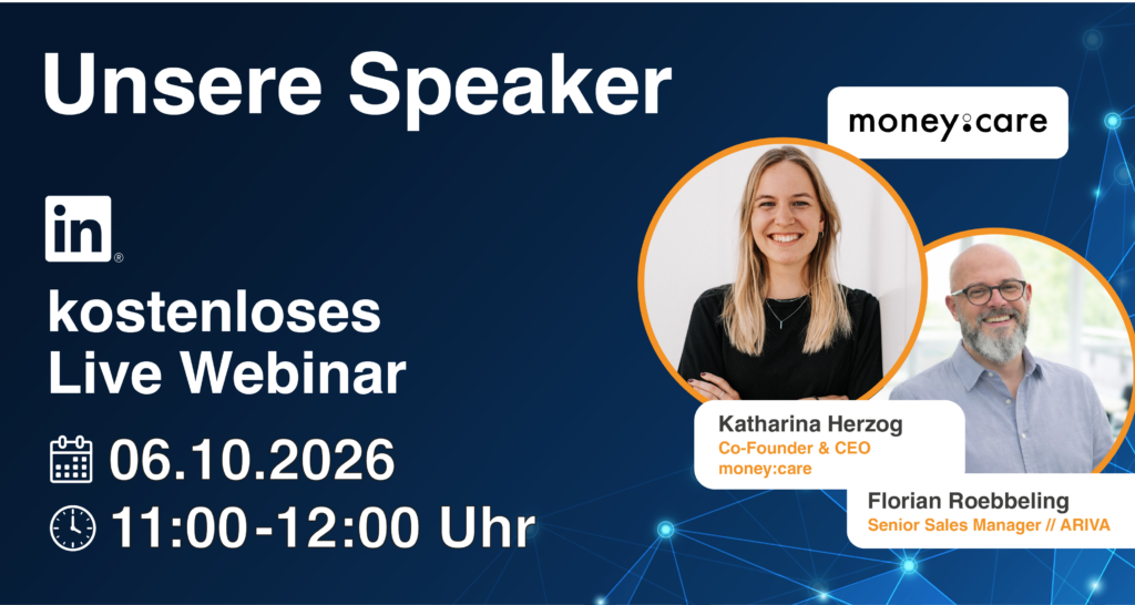 Speaker des Webinars von ARIVA und moneycare